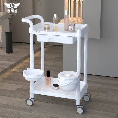 Factory Wholesale ABS Material Portable Beauty Salon Trolley SPA  Multi-functional Beauty Trolley with Bowl Drawer