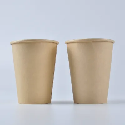 Cardboard Papercup Disposable Paper Carton Cups Takeaway Ice Cream Coffee 5oz Single Wall to Go Cup With Ps Lid