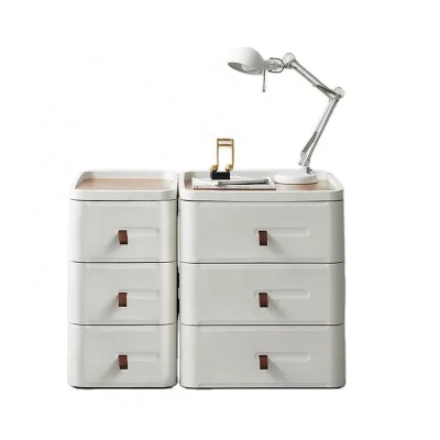 Hot Selling White Modern Household Food Grade PP Bedside Cabinet Plastic Storage Drawer for Baby Storage Jewelry for Living Room