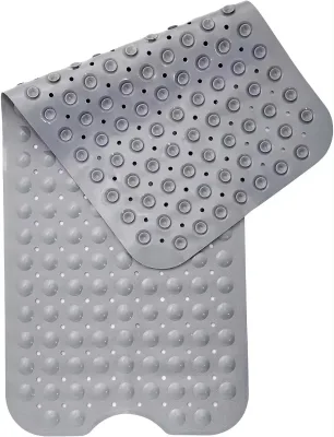 Modern Non-Slip Bath Tub Mat Durable PVC Suction Machine-Washable Solid Print Pattern Design Home Shower Bathtub