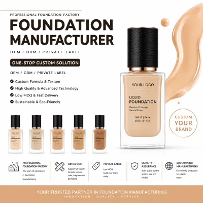 Manufacturer OEM ODM Custom Private Label Freckle Removing Oil-Control Brighten Moisturizer Waterproof Foundation Cream