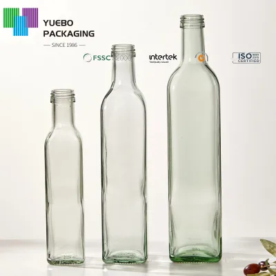 Clear 750 ml olive oil bottles empty olive oil glass bottle 500ml glass bottles for olive oil