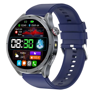 OEM GPT AI 1.53 Inch Full Touch Screen IP68 Waterproof Blood Oxygen Heart Rate Monitoring ECG Men Women Health ET472 Smart Watch