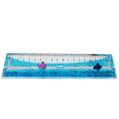Ocean Park Aqua Liquid Water Oil Floating Ruler Fluid Floaty Bubble for Office Decor & Accessories