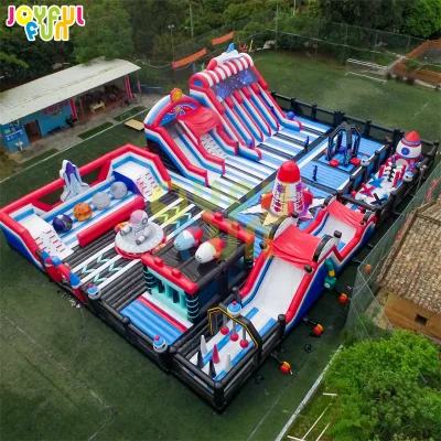 JOYFUL FUN Giant Model Guangzhou Factory Inflatable Castle Playground with Big Slide for Amusement Park