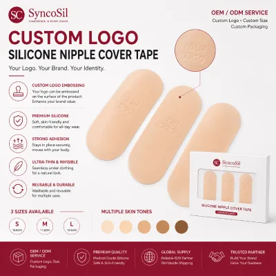 XR086 Reusable Washable Ultra Thin Flat Push up Skin Friendly Silicone Boob Tape