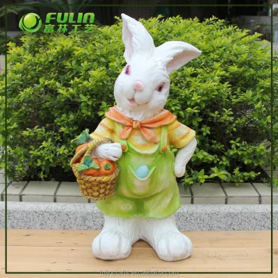 Hot Animal Polyresin Decorative Rabbit Figurine