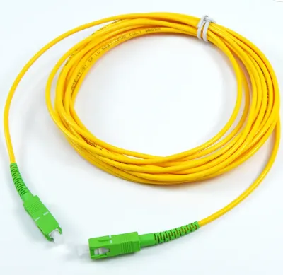 Fiber optic patch cord, SC-SC APC UPC, single mode 9/125um, customized length