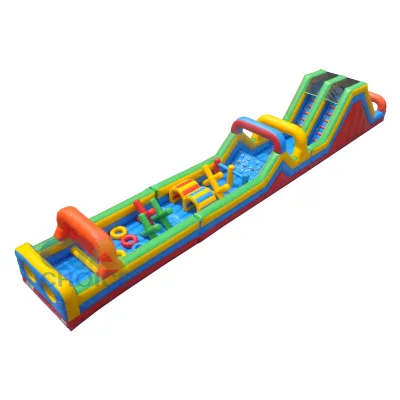 Commercial Inflatable Obstacle Course with Slide for Outdoor Sport Activities Playground for Adults