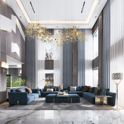 House Decoration Customized Apartment Modern Decor Graphic Design Ideas 3D Rendering Interior Architecture Design for Home