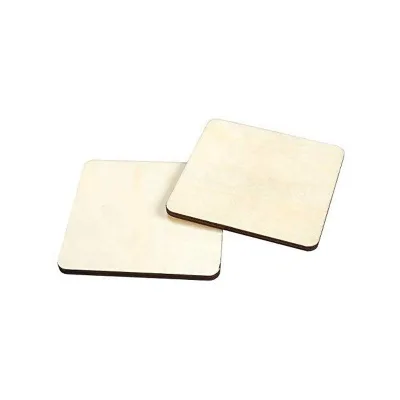 DIY Eco-Friendly Wood Pieces 100-Pack Cutout Squares Natural Rustic Craft Tiles for Christmas Home Decoration
