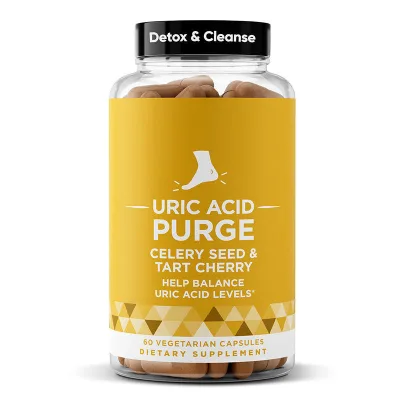 Wholesale OEM Uric Acid Purge Vegetarian Capsules 60 Count with Celery Seed Black Pepper Dietary Supplement