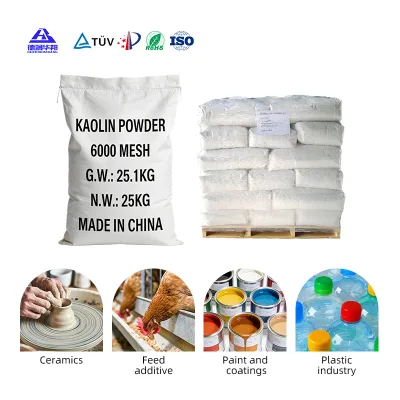 HB HB-Kaolin01 Inert Fine Kaolin Clay Powder with Adhesive Performance for Refractory Material and Papermaking Industry