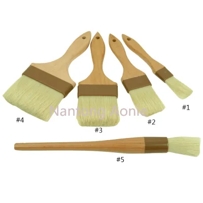 Home Baking Pasty Brush With Hardwood Handle and Nature Boar Bristle,Grill BBQ Sauce Baster Baking Cooking Marinade Brushes