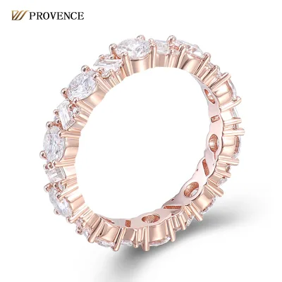 Fine Jewelry Fancy Shape Diamond Wedding Ring 18k 14K Solidrose Gold Round Emerald Cut Moissanite Ring Engagement Band Ring