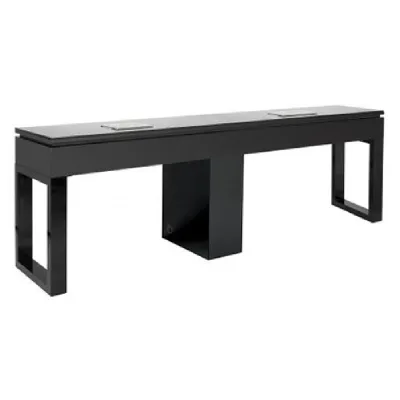 Cheap Beauty Salon Nail Furniture Double Nail Manicure Desk Nail Table Top with Glass