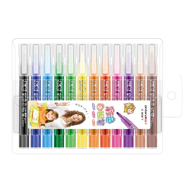 Smooth writing School students using 12 colors a set G-06201T easy wipe colorful whiteboard marker pens
