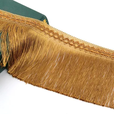 2025 Factory Direct Hot Sales Red Polyester Long Chainette Fringe Trims for Sewing Dresses
