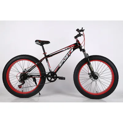 Customized Men Snow Fat Bike 26 Inch Racing Bicycle High Carbon Steel Frame Cycle Bicycle Fat Tire Bike