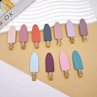 High-quality 6CM Matte Macaron Colored Seamless Hair Clip Hair Accessory