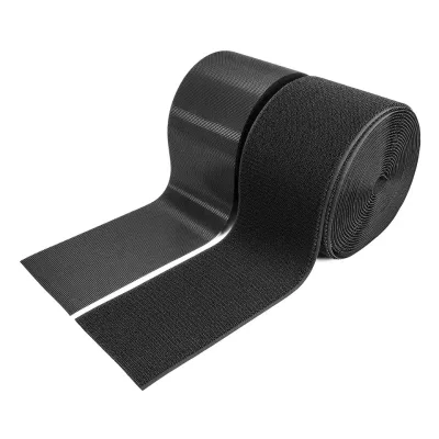 Free Sample Customized Nylon Un-Napped Hooks Loops Heat Resistant Hook & Loop Tapes in Black White for Home Office Swe-on
