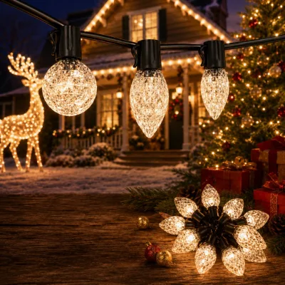 G40 String Lights and Decorative String Lights with Remote Control Lights for Patio Deck Restaurant Lighting Solutions