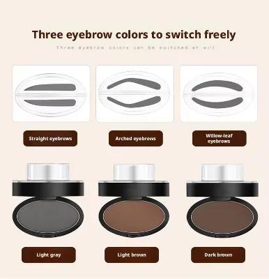 Factory OEM ODM Eyebrow Stamp Powder Long Wear Portable Eyebrow Filling Powder Private Label Low MOQ Natural Eye Brow Makeup
