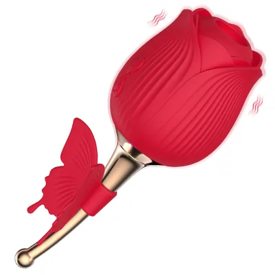 OEM Vibrating Clit Sex Toy 10 Speed Clitoral Sucking Stimulator Silicone Massager butterfly Rose Vibrator for Women