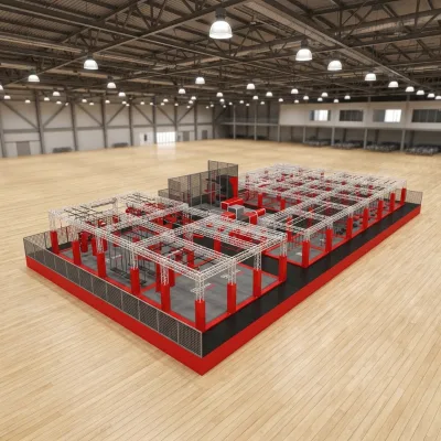 Commercial Ninja Warrior Course Indoor Playground Customized Soft Play Obstacle Equipment for Shopping Mall Family Entertainment