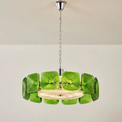 Original Designer Handmade Glass Pendant Lamp Mid-Century Led Pendant Light Flared Glass Shade Led Chandeliers for Hallway