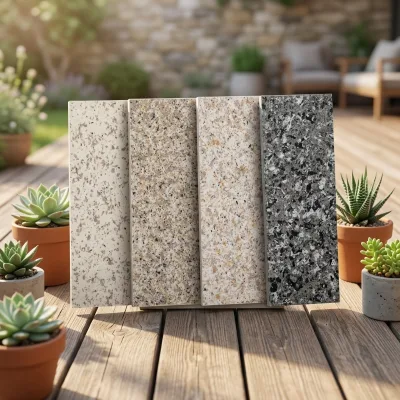 Tongue Groove Polished Fiber Cement Wall Panel Exterior Cladding Board Graniteshell Granite Look Siding for Villa Outdoor House