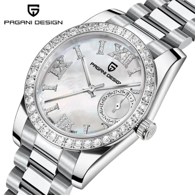For 2024 Luxury Quartz Fashion Women's Watch PD-1776 32MM Stainless Steel Pointer Sapphire Glass 10 Bar Waterproof