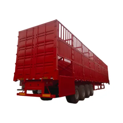 New 3/4 Axle High Sidewall Fence Cargo Semi Trailer 60/70/80 Tons Source Factory Direct Sale for African Transportation
