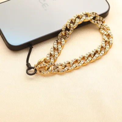 Popular Resin Mobile Phone Chain Handmade Lanyard Camera Bag Fashion Phone Pendant Universal Phone Chain Wrist Strap