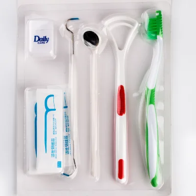 Portable Orthodontic Oral Care Kit for Braces - Interdental Brush Dental Wax Dental Floss Toothbrush Cleaning Kit