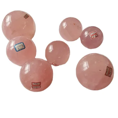 Deep Color Natural Rose Quartz Crystal Balls pink Crystal Spheres