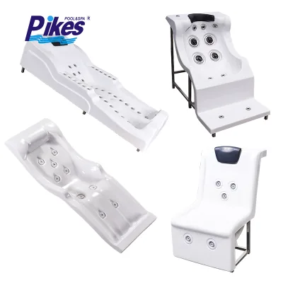 High Quality Durable Modern Acrylic Hydrotherapy Spa Bed and Underwater Pool Chair Outdoor Swimming Pool Tools & Accessories