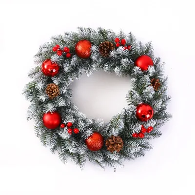 Hot Selling Christmas Artificial Decorative Wreath Festival Garland Ornament for Family Party