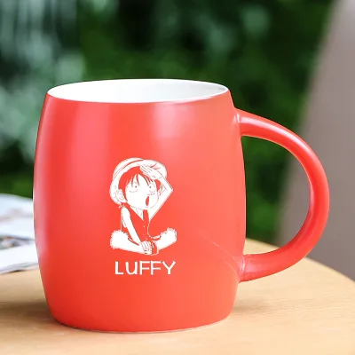 Promotional Gift Use 400ml 13.5oz Belly Shape Matte Finish / Glossy Glazed Ceramic Coffee Mugs With Custom Laser Engraved Logos