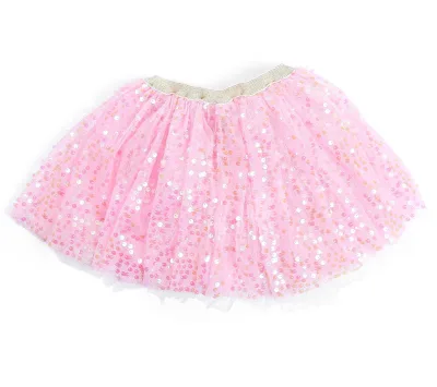 Girls cake skirt puffy yarn summer children's skirt casual pink color clothing