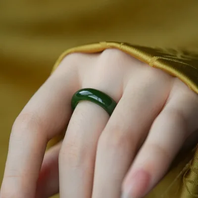 Natural Green Jade Rings Jasper Green Jade Rings Jadeite Jade Gift Women Men Ring