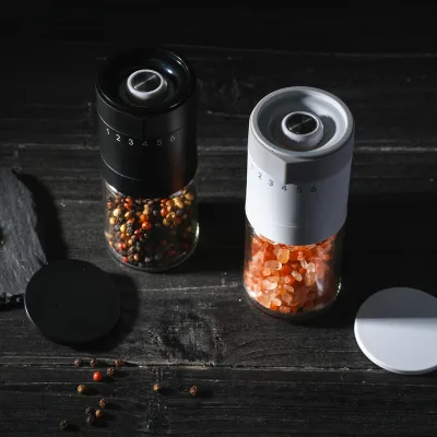 Kitchen Accessories Salt & Pepper Shaker Mills External Regulating Ring Manual Adjustable Salt and Pepper Grinders Set