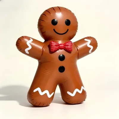 Inflatable Gingerbread Man Christmas Decorations Multiple Styles Available, Custom Sizes and Logos Supported