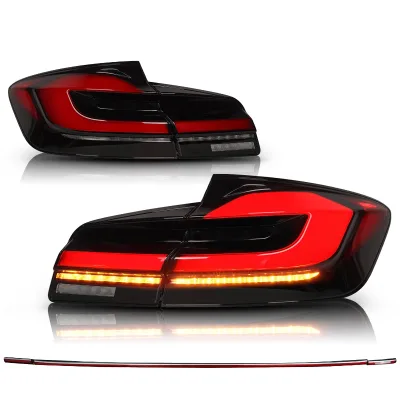 Archaic LED Taillights GTS Style DRL 2011-2017 for M5 F10 F18 Waterproof Plug & Play Red/Smoke Tail Lamp