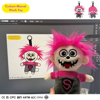 OEM ODM Custom Soft Stuffed Animal Plush Toy Mascot High Quality Keychain