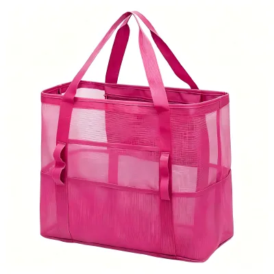 High-Density Net Swimming Bag Reflective Safety Stripes Reinforced Plastic Feet Tear-Resistant Nylon Binding Quick Dry