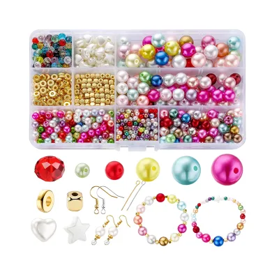4mm 6mm 8mm 10mm 12mm Diy Colorful Bracelet Set Colorful Mixed Pearl Bracelet Earring Bracelet Necklace Jewelry Diy