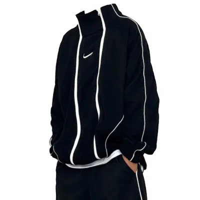 Tracksuites Cotton Man Tracksuit Fabric 2 Zip up Tracksuits Hot Men School for 100% 2 Piece Printable Loose 350GSM