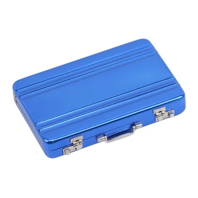 Unisex Mini Light Aluminium Alloy Business Card Holder Christmas Embroidered Logo Tassel Pattern Handmade Novelty Name Card Box