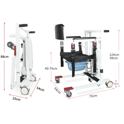 Multifunction Electric Folding Powered Transfer Chair Patient Lifter Transfer Shower Commode Chair Shower the Disabled Elderly